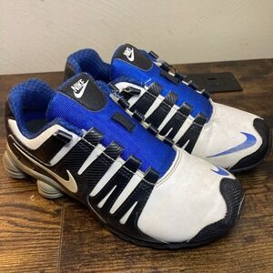 Nike Youth Shox 1Y XB Leather Running 745428-100 Boys Blue Athletic Needs Laces
